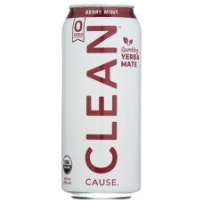 CLEAN CAUSE: Berry Mint Sparkling Yerba Mate, 16 fo