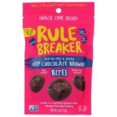 RULE BREAKER SNACKS: Deep Chocolate Brownie Bites, 4 oz