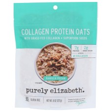 PURELY ELIZABETH: Vanilla Pecan Collagen Protein Oats, 8 oz