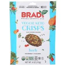 BRADS PLANT BASED: Herb Veggie Keto Crisps, 4 oz
