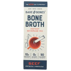 BARE BONES: Beef Instant Bone Broth 4 Packets, 2.11 oz
