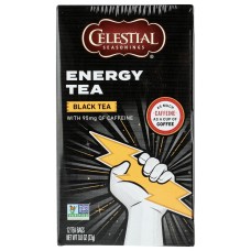 CELESTIAL SEASONINGS: Energy Black Tea With Caffeine, 12 bg