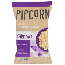 PIPCORN: Cheese Balls White Chddr, 4.5 oz