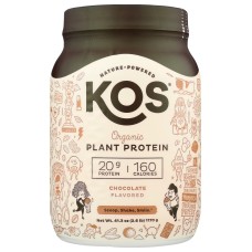 KOS: Organic Plant Protein Chocolate Flavored, 41.3 oz