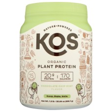 KOS: Chocolate Chip Mint Organic Plant Protein, 20.84 oz