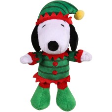 PEANUTS HOLIDAY: Holiday Snoopy Elf Plush Dog Toy with Squeaker, 1 ea