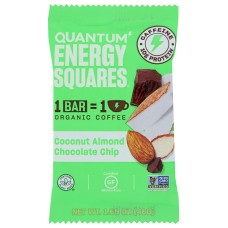 QUANTUM ENERGY SQUARES: Coconut Almond Chocolate Chip Bar, 1.69 oz