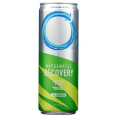 O2: Oxygenated Lemon Lime Recovery Drink Caffeine Free, 12 oz