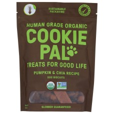 COOKIE PAL: Organic Pumpkin & Chia Recipe Dog Biscuits, 10 oz