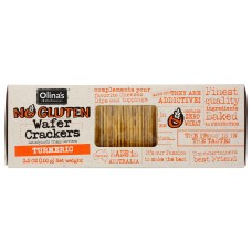 OLINAS BAKEHOUSE: No Gluten Turmeric Wafer Crackers, 3.5 oz