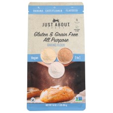 JUST ABOUT FOODS: Gluten & Grain Free All Purpose Baking Flour, 1 lb