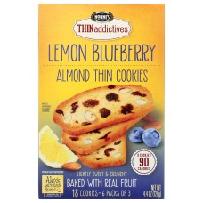 NONNIS: Lemon Blueberry Almond Thin Cookies, 4.4 oz