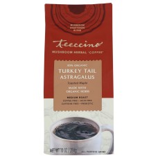 TEECCINO: Turkey Tail Astragalus Toasted Maple Mushroom Herbal Coffee, 10 oz