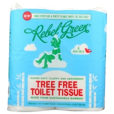 REBEL GREEN: Tree Free Toilet Tissue 4 Pk, 1 ea