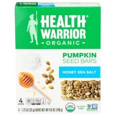 HEALTH WARRIOR: Organic Honey Sea Salt Pumpkin Seed Bars, 4.9 oz