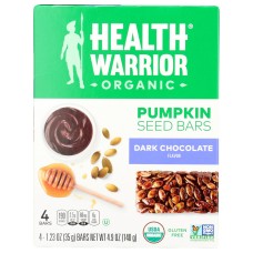 HEALTH WARRIOR: Organic Dark Chocolate Pumpkin Seed Bars 4.9 oz