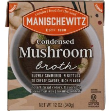 MANISCHEWITZ: Condensed Mushroom Broth, 12 fo