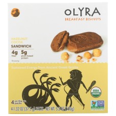 OLYRA: Breakfast Biscuits Hazelnut Cocoa Sandwich, 5.3 oz