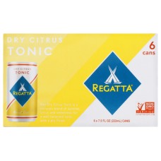 REGATTA: Dry Citrus Sparkling Tonic 6 Pack, 45 fo