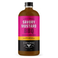 FIRE AND SMOKE: Hoof And Pucker Savory Mustard Bbq Sauce And Marinade, 16 oz