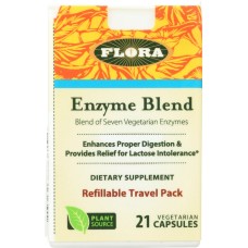 FLORA HEALTH: Enzyme Blend Refillable Travel Pack, 21 cp