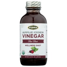 FLORA HEALTH: Red Beet Apple Cider Vinegar, 3.3 fo