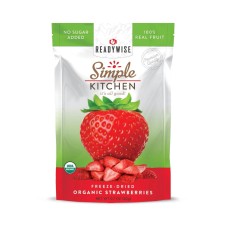 SIMPLE KITCHEN: Freeze Dried Organic Strawberries Pouch, 0.7 oz