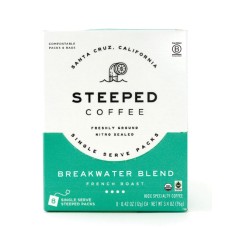 STEEPED COFFEE: Breakwater Blend French Roast Coffee, 8 bg