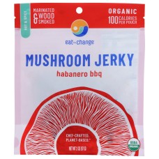 EAT THE CHANGE: Organic Habanero Bbq Mushroom Jerky, 2 oz