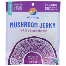 EAT THE CHANGE: Organic Hickory Smokehouse Mushroom Jerky, 2 oz