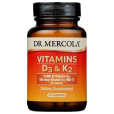 MERCOLA: Vitamins D3 And K2, 30 cp