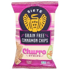 SIETE: Grain Free Cinnamon Chips Churro Strips, 5 oz