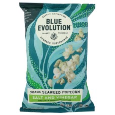 BLUE EVOLUTION: Organic Seaweed Popcorn Salt And Vinegar, 3.5 oz