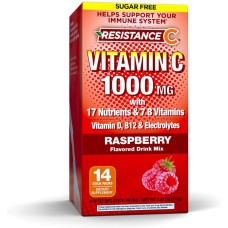 RESISTANCE C: Vitamin C 14 Stick Packs Raspberry, 3.92 oz
