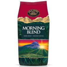 GOLD COFFEE: Morning Blend Dark Roast Ground Coffee, 10 oz