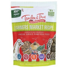 TENDER AND TRUE: Farmers Market Recipe Freeze Dried Raw Dog Food, 16 oz