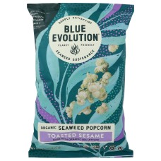BLUE EVOLUTION: Organic Seaweed Popcorn Toasted Sesame, 3.5 oz