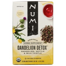 NUMI TEAS: Organic Dandelion Detox Tea, 16 bg
