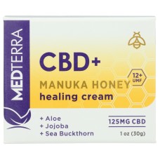 MEDTERRA: Manuka Honey CBD Healing Cream, 1 oz