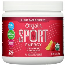 ORGAIN: Strawberry Lemonade Sport Energy, 8.4 oz