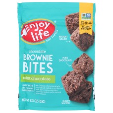 ENJOY LIFE: Chocolate Brownie Bites Mint Chocolate, 4.76 oz