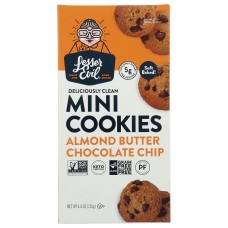LESSER EVIL: Almond Butter Chocolate Chip Mini Cookies, 4.4 oz