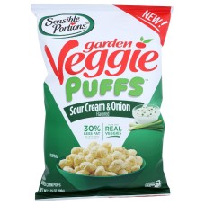 SENSIBLE PORTIONS: Garden Veggie Puffs Sour Cream And Onion, 3.75 oz