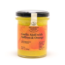 DELICIOUS AND SONS: Garlic Aioli With Saffron And Orange, 6.35 oz
