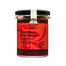 DELICIOUS & SONS: Spicy Black Olive Spread, 6.35 oz