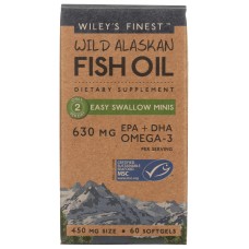 WILEYS FINEST: Easy Swallow Minis Wild Alaskan Fish Oil, 60 sg