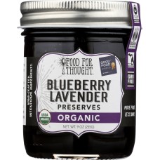 FOOD FOR THOUGHT: Organic Blueberry Lavender Preserves, 9 oz