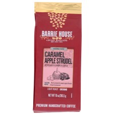 BARRIE HOUSE: Caramel Apple Strudel Light Roast Ground Coffee, 10 oz