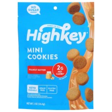 HIGH KEY SNACKS: Mini Cookies Peanut Butter, 2 oz