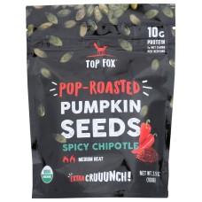 TOP FOX: Pop Roasted Pumpkin Seeds Spicy Chipotle, 3.5 oz